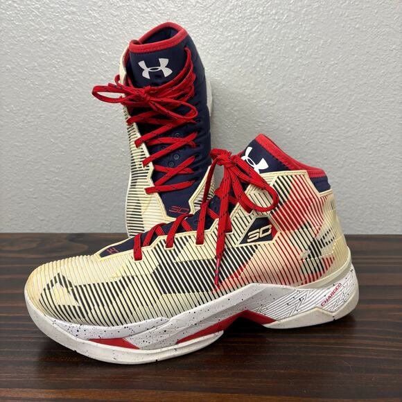 Under Armour Curry Hoop Nation Men’s Size 10 USA Color 1274425-107 Lace Up Shoes main image 11